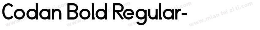 Codan Bold Regular字体转换
